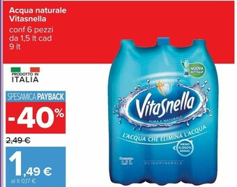 Carrefour Vitasnella Acqua offerta