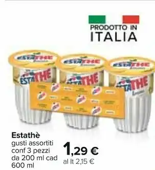 Carrefour Estathé Estathe offerta