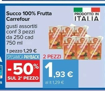 Carrefour Succhi di frutta offerta