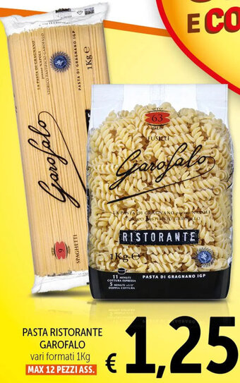 Spazio Conad PASTA RISTORANTE GAROFALO vari formati 1Kg offerta
