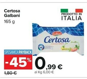 Carrefour Galbani Certosa offerta