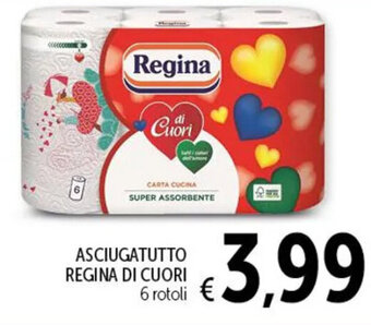 Spazio Conad ASCIUGATUTTO REGINA DI CUORI 6 rotoli offerta
