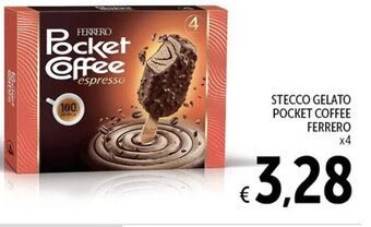 Spazio Conad STECCO GELATO POCKET COFFEE FERRERO x4 offerta