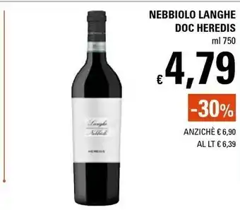 Basko Nebbiolo Langhe Doc Heredis offerta