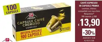 Basko Primia Caffe Espresso In Capsule 500 G offerta