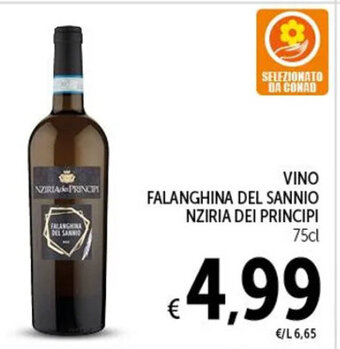 Spazio Conad VINO FALANGHINA DEL SANNIO NZIRIA DEI PRINCIPI 75cl offerta