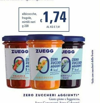 Basko Zuegg Albicocche Zero Zuccheri Aggiunti 220 G(ml) offerta