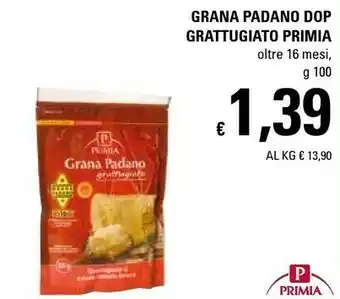 Basko Primia Grana Padano Grattugiato 100 G(ml) offerta