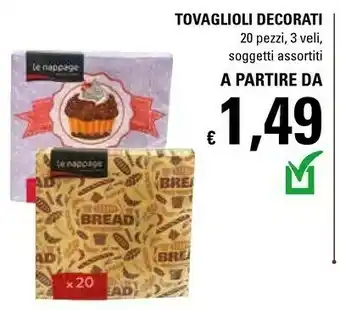 Basko Tovaglioli Decorati offerta