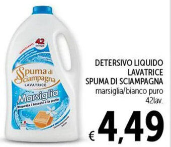 Spazio Conad DETERSIVO LIQUIDO LAVATRICE SPUMA DI SCIAMPAGNA marsiglia/bianco puro 42lav. offerta