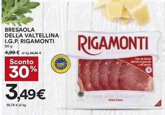 Coop BRESAOLA DELLA VALTELLINA I.G.P. RIGAMONTI 90 g offerta