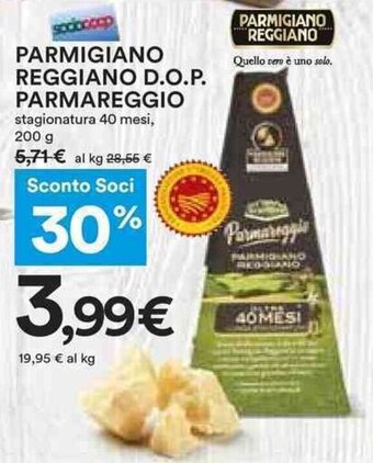 Coop PARMIGIANO REGGIANO D.O.P. PARMAREGGIO stagionatura 40 mesi, 200 g offerta