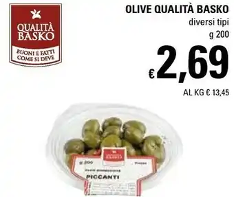Basko Qualita Basko Olive Verdi 200g offerta