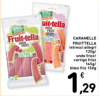 Spazio Conad CARAMELLE FRUITTELLA intrecci allegri 125g/ onde frizz/ vertigo frizz 145g bites friz 150g offerta