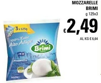 Basko Brimi Mozzarella 100% Latte Alto Adige 375 G(ml) offerta