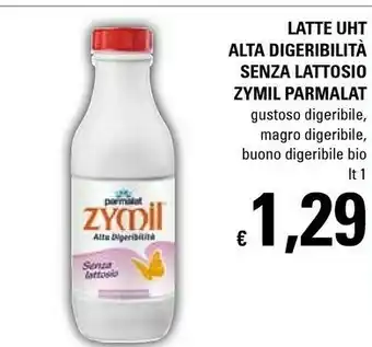 Basko Parmalat Zymil Latte Parzialmente Scremato Alta Digeribilità Senza Lattosio UHT 500 G(ml) offerta