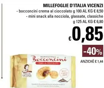 Basko Matilde Vicenzi Millefoglie D'Italia Mini Snack Alla Nocciola 125 G(ml) offerta