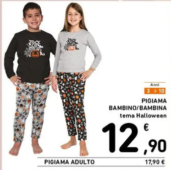 PIGIAMA BAMBINO/BAMBINA tema Halloween