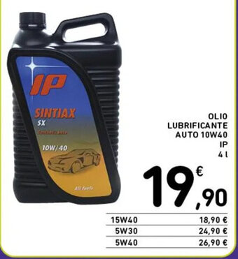 Spazio Conad OLIO LUBRIFICANTE AUTO 10W40 IP 4 l offerta
