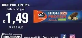 Basko Matt High Protein 32% Pistacchio offerta