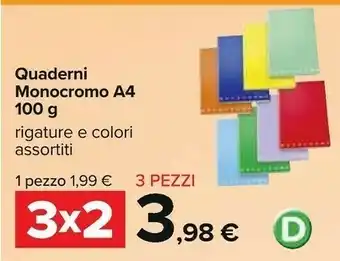 Carrefour Quaderno offerta