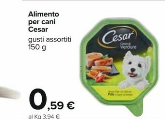 Carrefour Cesar Cibo per cani offerta