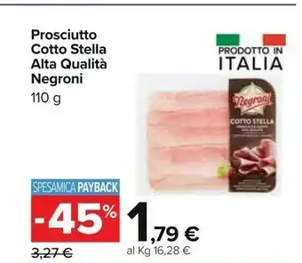 Carrefour Negroni Prosciutto cotto offerta