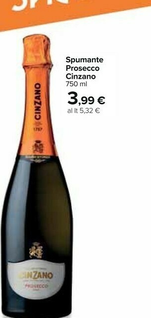 Carrefour Cinzano Spumante offerta