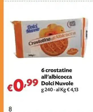 Dolci Nuvole 6 Crostatine All'albicocca