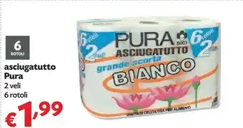 Pam Pura Asciugatutto 2 Veli 6 Rotoli offerta