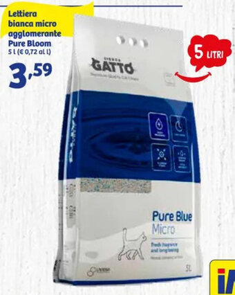 In'S Mercato Lettiera bianca micro agglomerante Pure Bloom 5 L offerta