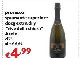 Pam Asolo Prosecco Spumante Superiore Docg Extra Dry Rive Della Chiesa offerta
