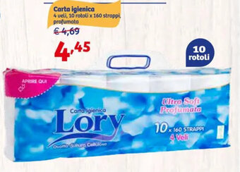 In'S Mercato Carta Igienica 4 veli, 10 rotoli x 160 strappi, profumata offerta