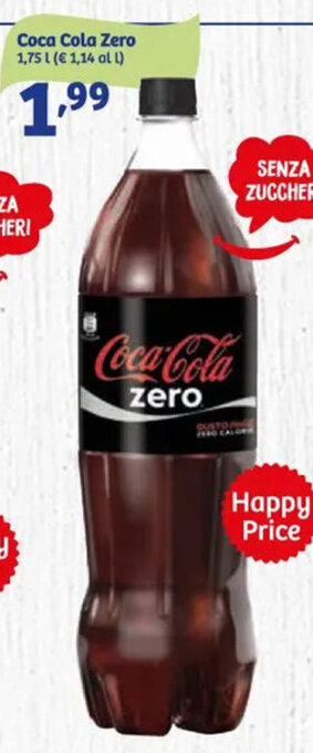 In'S Mercato Coca Cola Zero 1,75 l offerta