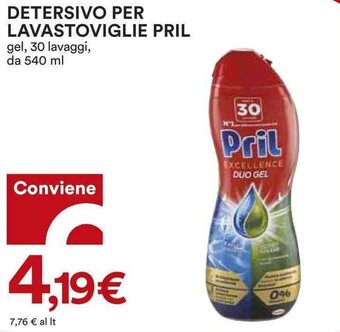 Coop DETERSIVO PER LAVASTOVIGLIE PRIL gel, 30 lavaggi, da 540 ml offerta