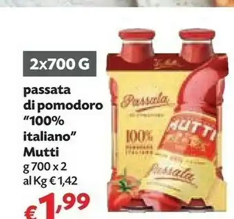 Pam Mutti Mutti - Passata di Pomodoro 700 g(ml) offerta