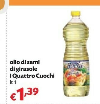 Pam I Quattro Cuochi - Olio di Semi di Girasole 1000 g(ml) offerta