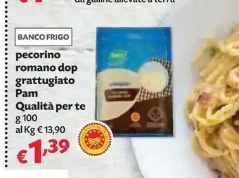 Pam Pam Pecorino Romano DOP Grattugiato offerta