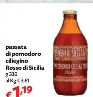 Pam Rosso Di Sicilia Passata Di Pomodoro Ciliegino offerta