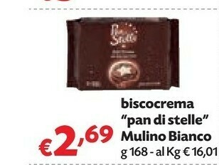 Pam Mulino Bianco Biscocrema Pan Di Stelle offerta