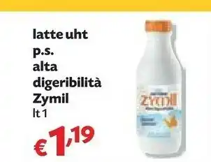Pam Parmalat Parmalat - Zymil Latte Intero Alta Digeribilità Senza Lattosio UHT 1000 g(ml) offerta