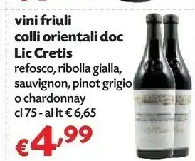 Pam Friuli Colli Orientali - Sauvignon 2015 750 g(ml) offerta