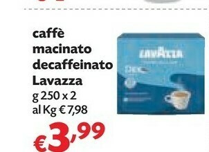 Pam Lavazza Lavazza Caffè Decaffeinato 500 g offerta