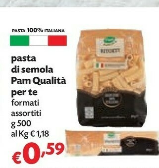 Pam Pasta Di Semola Pam Qualità Per Te offerta