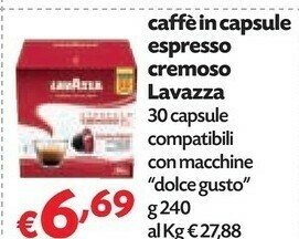 Pam Lavazza Caffè In Capsule Espresso Cremoso offerta