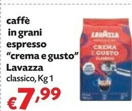 Pam Lavazza Caffè In Grani Espresso Crema E Gusto offerta