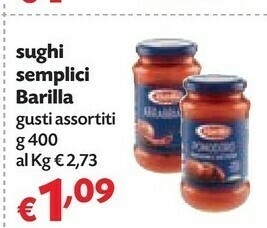 Pam Barilla Sughi Semplici offerta