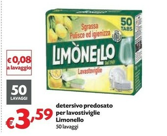 Pam Limonello Detersivo Predosato Per Lavostiviglie 50 Lavaggi offerta