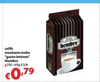 Pam Hombre Caffè Macinato Moka Gusto Intenso offerta