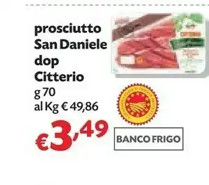Pam Citterio Prosciutto San Daniele offerta